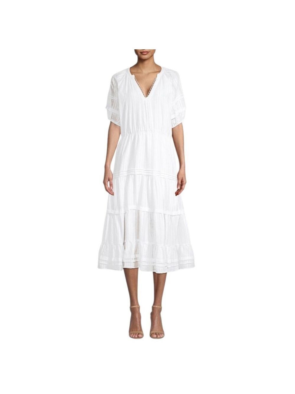 Betsey Johnson Spectator Tiered Midi Dress Sz M